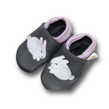 Krabbelschuhe Hase mit Softbund